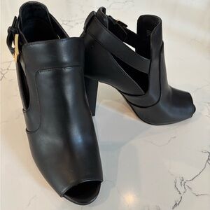 Michael Kors Black Peep-Toe Heeled Boots